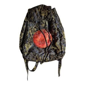 Vtg Y2K Rampage China Doll Black Red Dragon Brocade Satin Bucket Backpack NWT